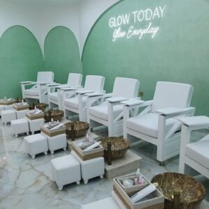 Classic or Gelish Manicure & Pedicure w/ Optional Hair Wash & Blowdry  Sharjah & N. Emirates